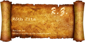 Róth Zita névjegykártya