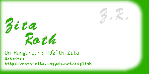 zita roth business card